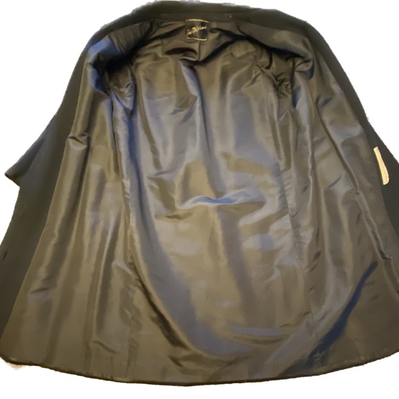 SAKS FIFTH AVENUE Vintage Ben Zuckerman black wool long evening coat, size M - Picture 11 of 11